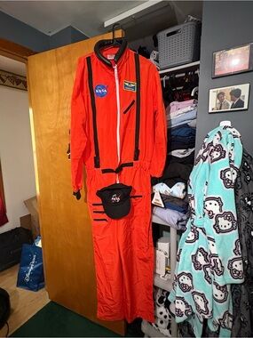 NASA Orange Astronaut Jumpsuit Costume